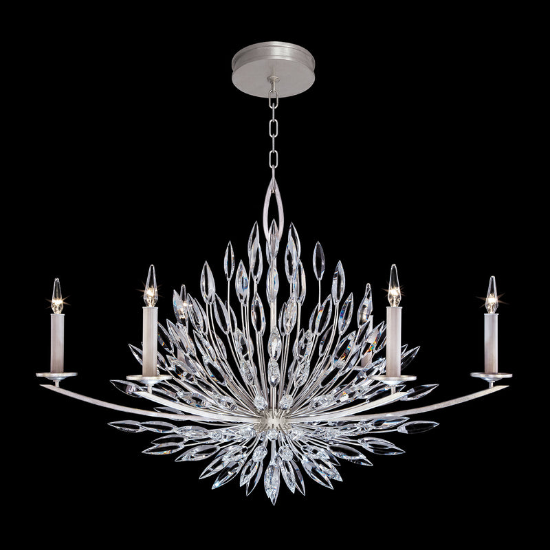 Fine Art 883240ST Six Light Chandelier, Silver