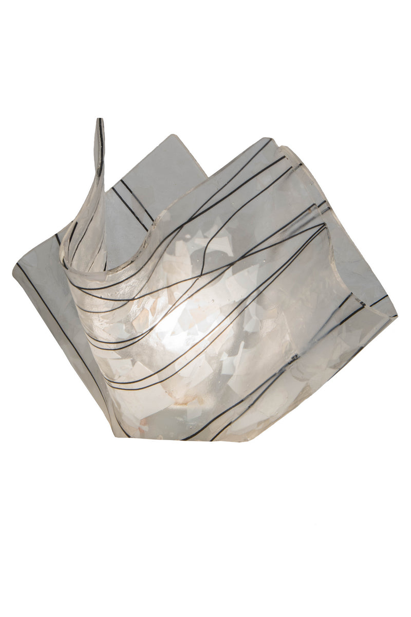 Meyda Tiffany 10027 Shade, Black/White Streamers