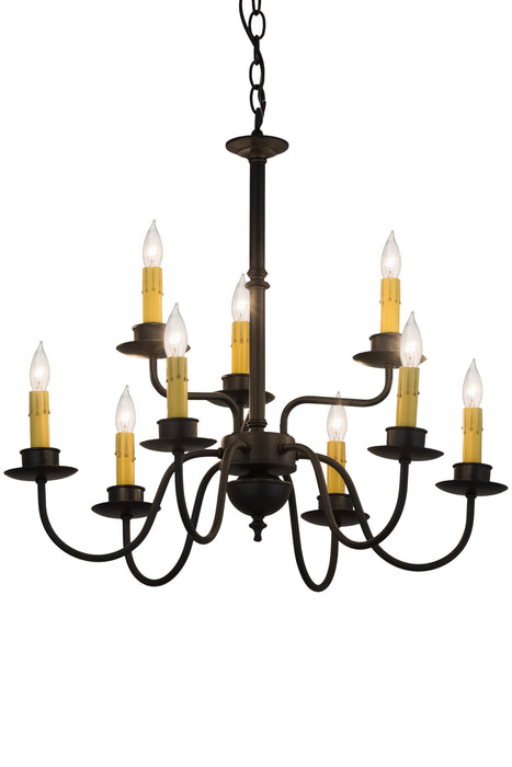 Meyda Tiffany 118938 Nine Light Chandelier, Blackwash