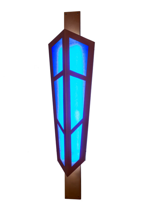 Meyda Tiffany 133134 LED Wall Sconce, Transparent Copper Over Extreme Chrome