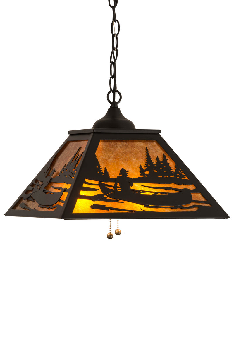 Meyda Tiffany 143643 Two Light Pendant, Textured Black