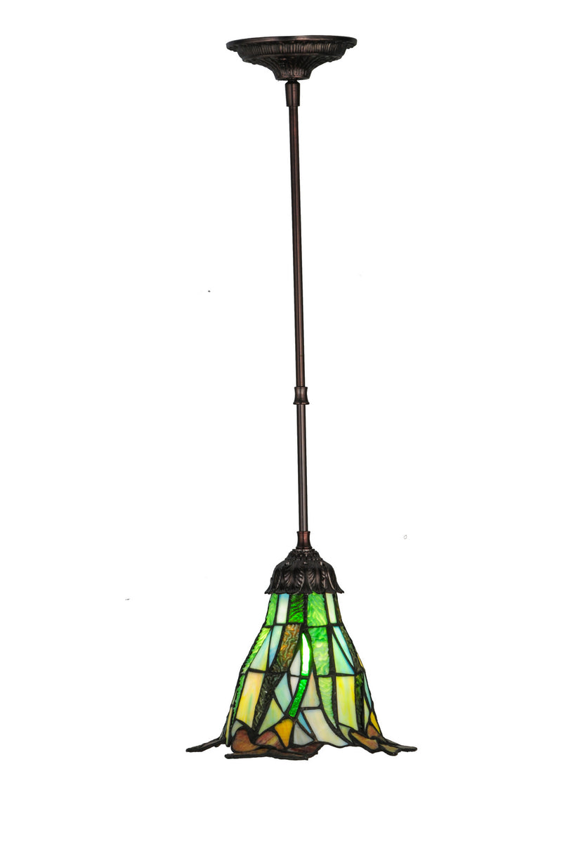 Meyda Tiffany 164421 9" Mini Pendant, Mahogany Bronze