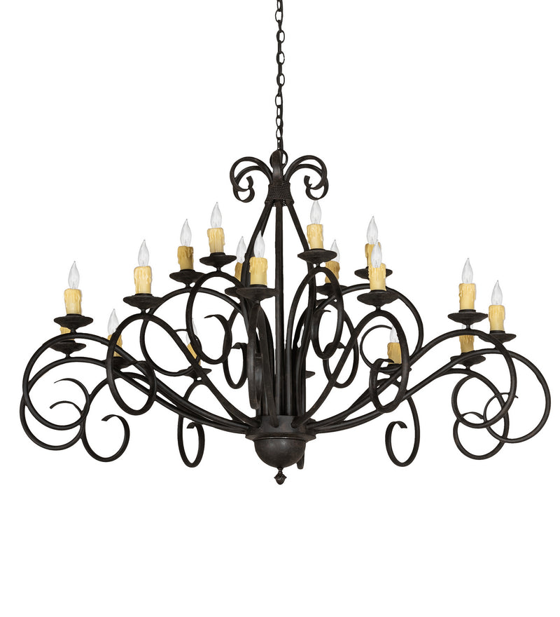 Meyda Tiffany 165142 18 Light Chandelier, Coffee Bean