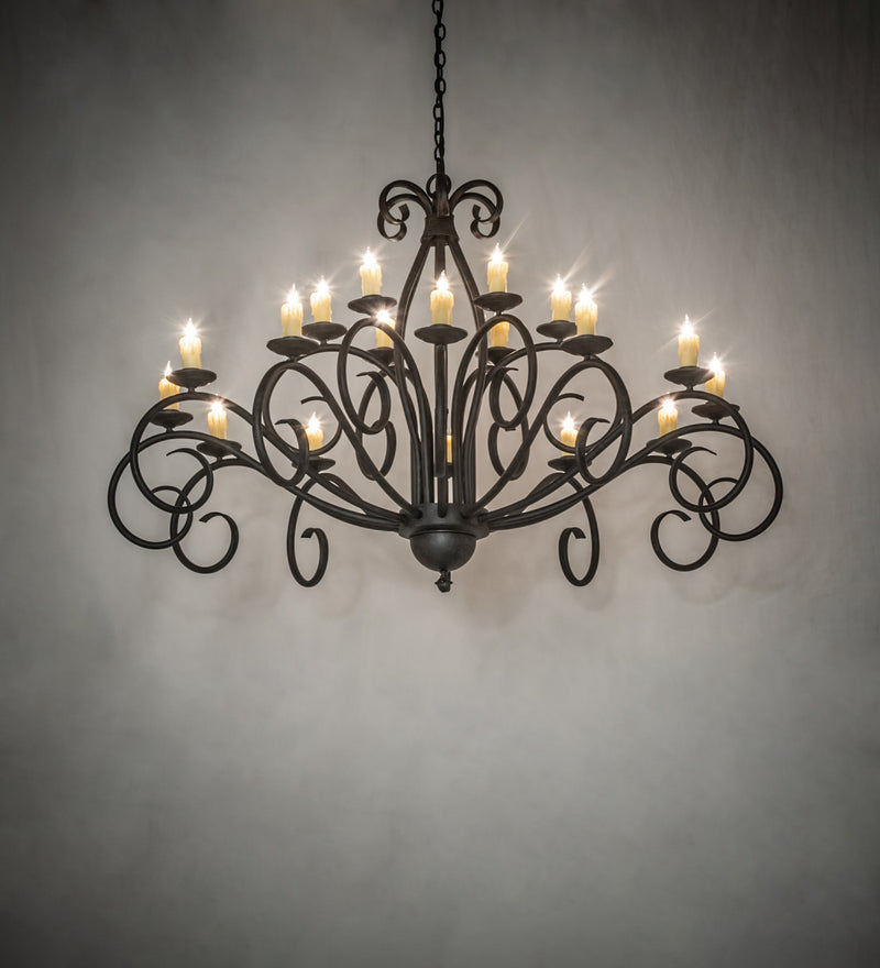 Meyda Tiffany 165142 18 Light Chandelier, Coffee Bean