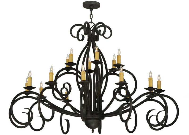 Meyda Tiffany 165142 18 Light Chandelier, Coffee Bean