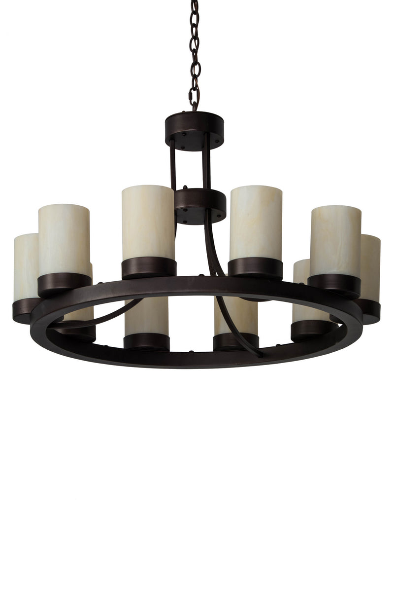 Meyda Tiffany 167453 Ten Light Chandelier, Mahogany Bronze