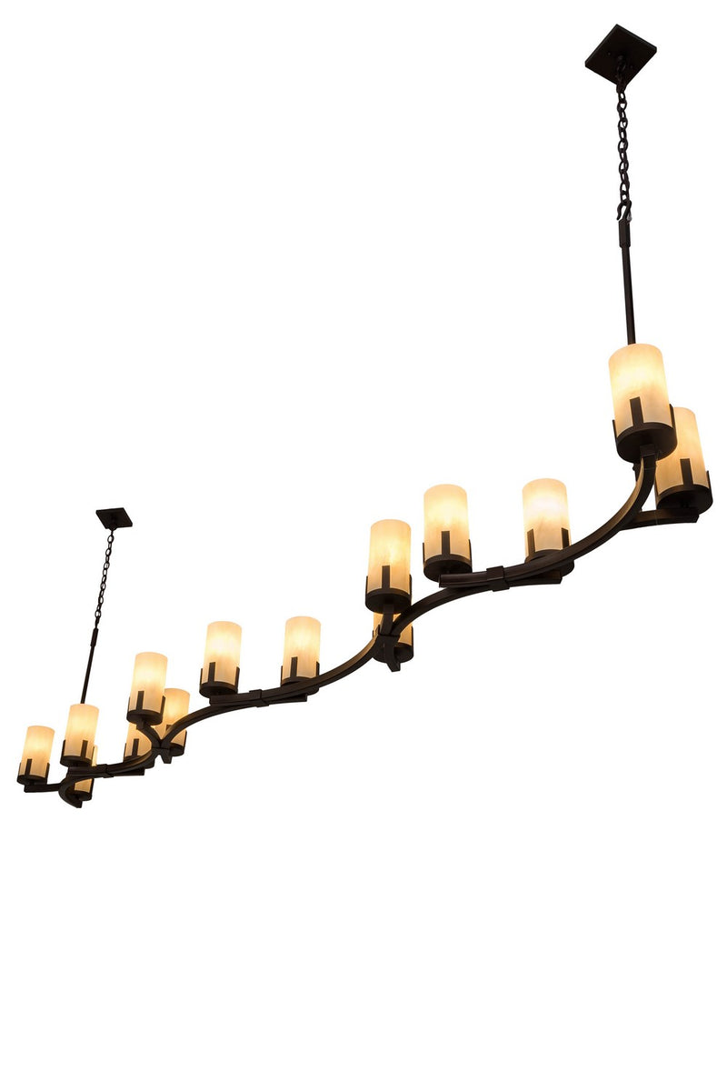 Meyda Tiffany 167465 14 Light Chandelier, Mahogany Bronze
