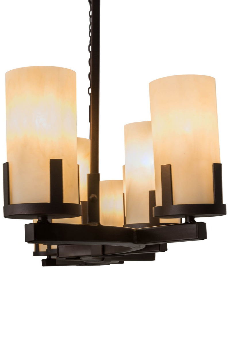 Meyda Tiffany 167465 14 Light Chandelier, Mahogany Bronze
