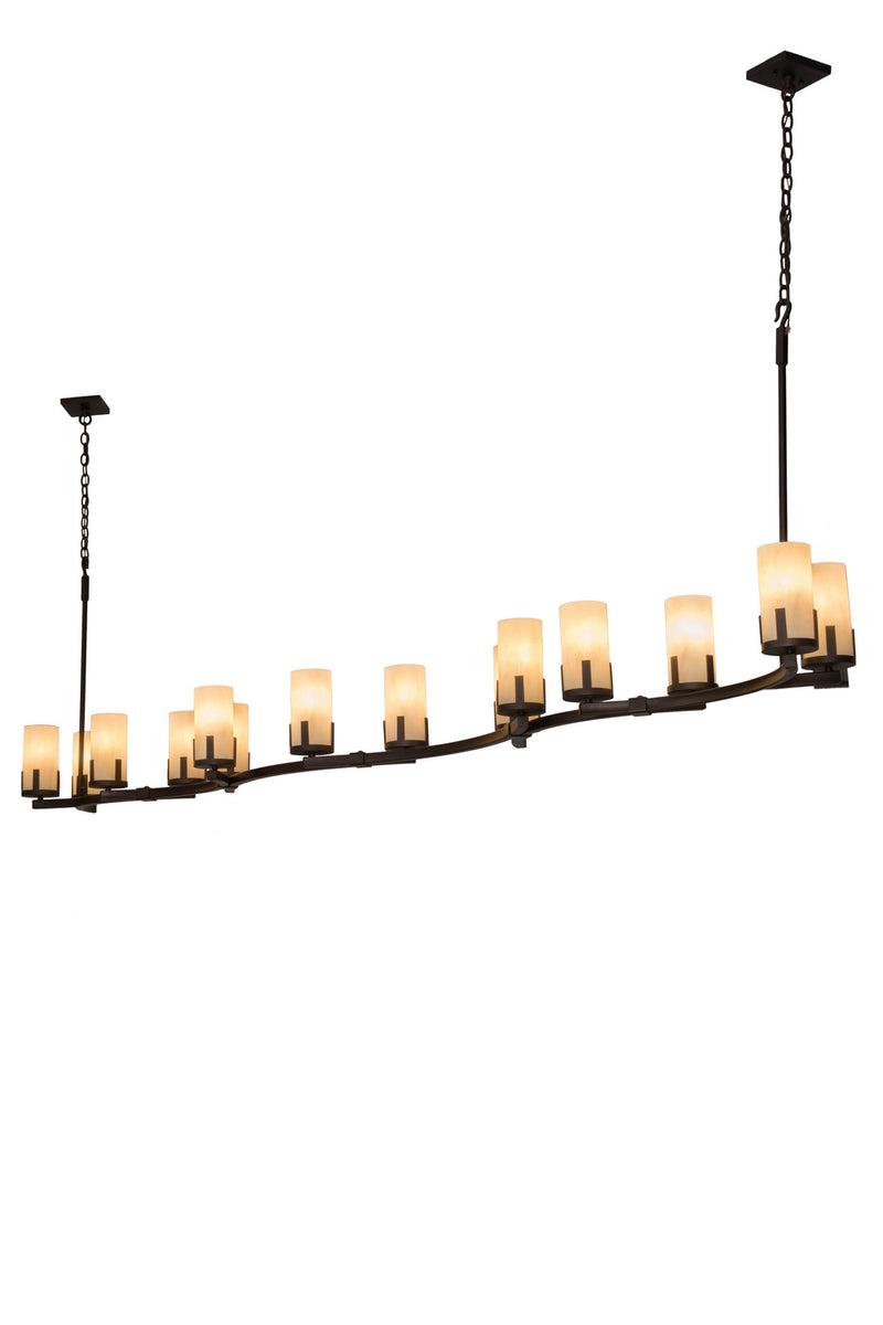 Meyda Tiffany 167465 14 Light Chandelier, Mahogany Bronze