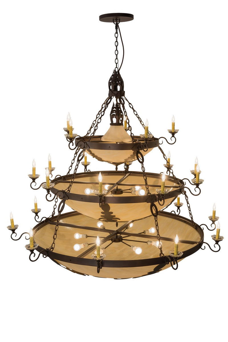 Meyda Tiffany 168220 41 Light Chandelier, Mahogany Bronze