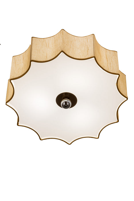 Meyda Tiffany 168954 Three Light Flushmount, Antique Brass