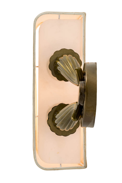Meyda Tiffany 169041 Two Light Wall Sconce, Brass