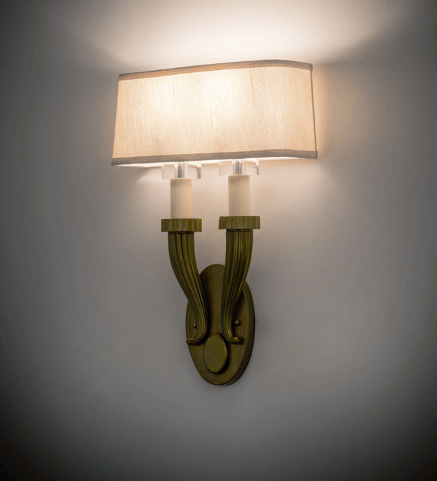 Meyda Tiffany 169041 Two Light Wall Sconce, Brass