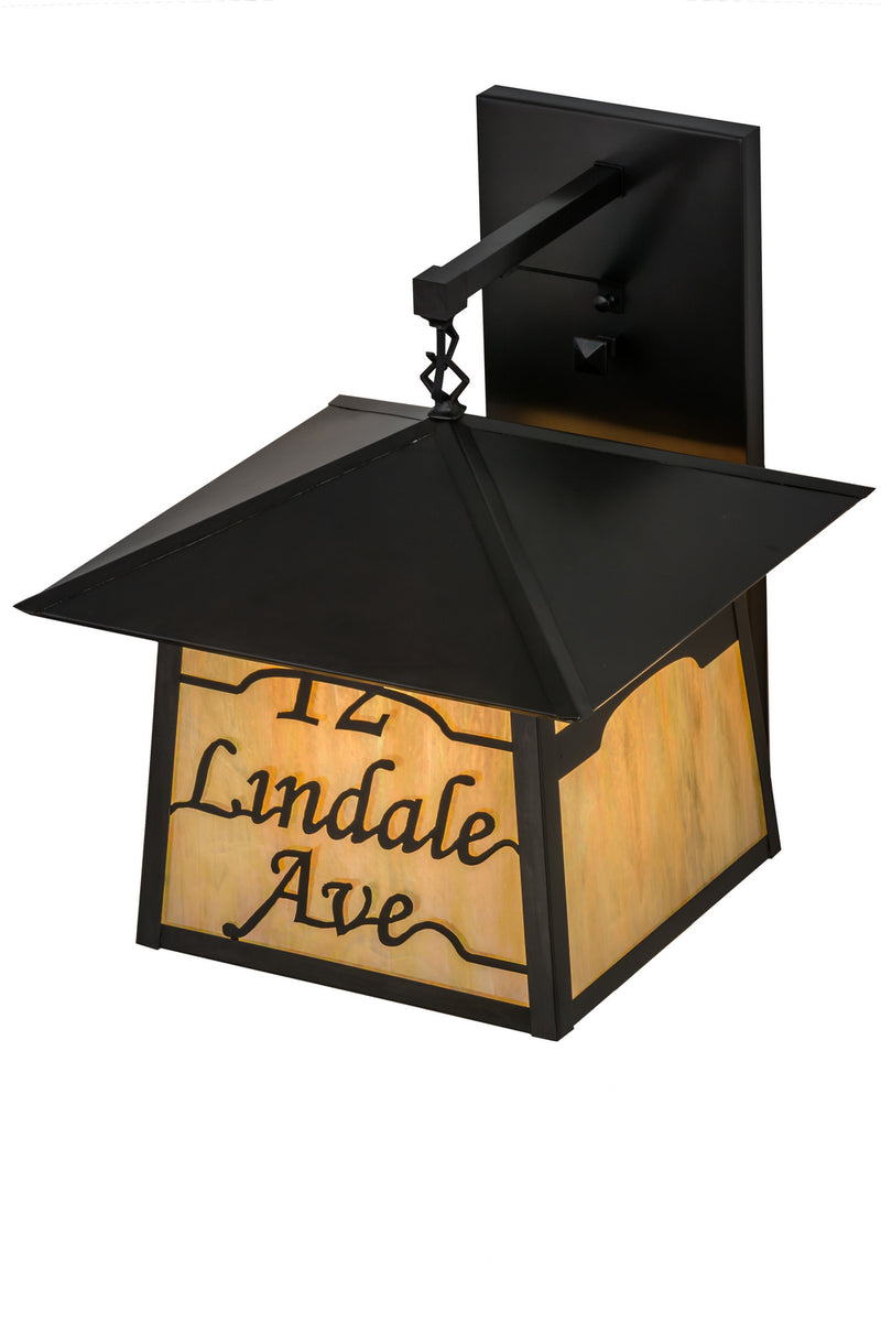 Meyda Tiffany 170128 Three Light Wall Sconce, Craftsman Brown