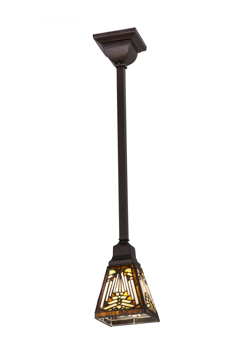 Meyda Tiffany 173273 One Light Mini Pendant, Mahogany Bronze