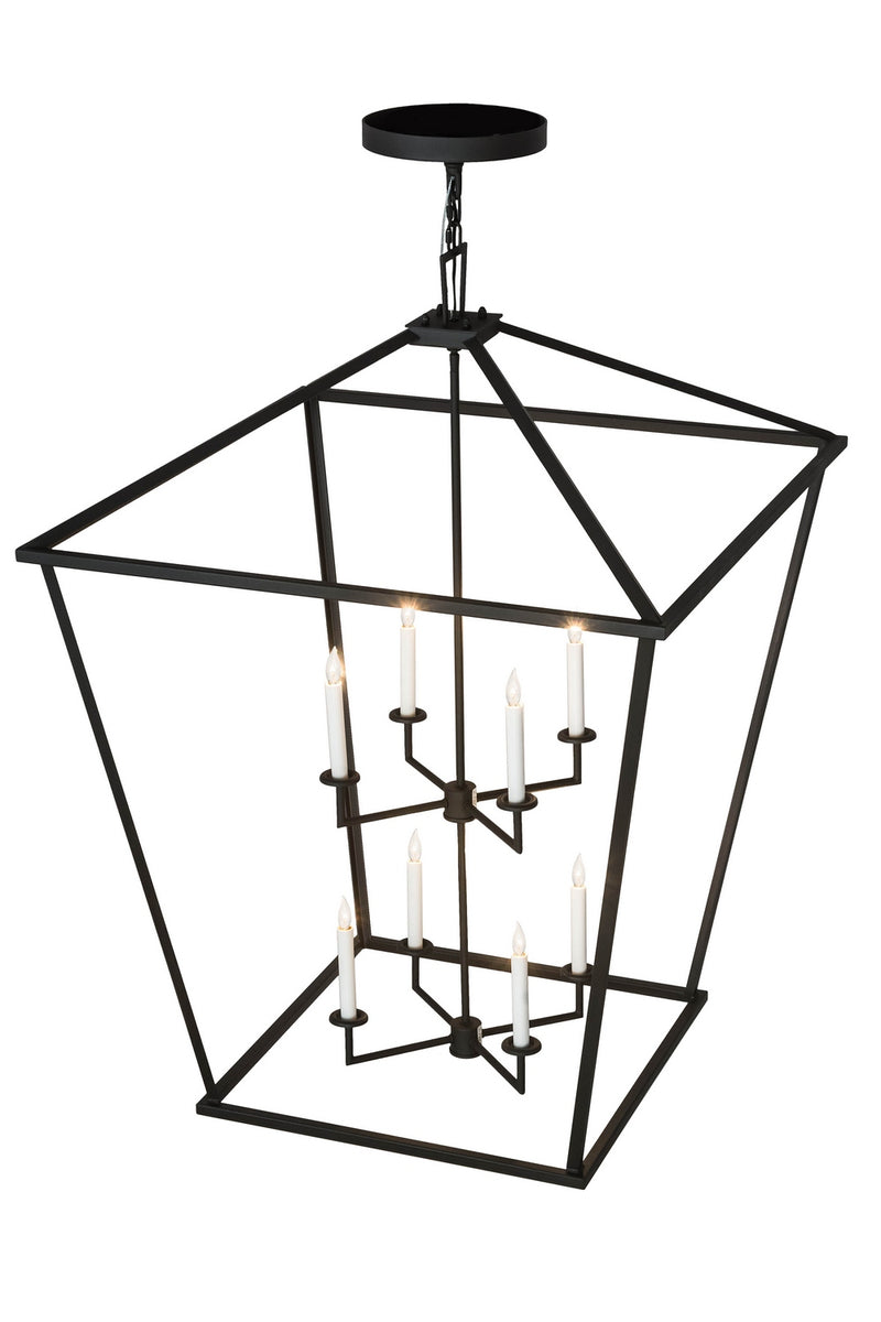Meyda Tiffany 174584 Eight Light Pendant, Wrought Iron