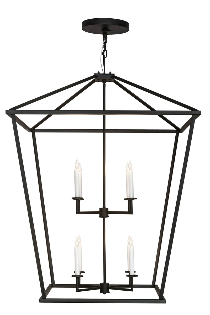 Meyda Tiffany 174584 Eight Light Pendant, Wrought Iron