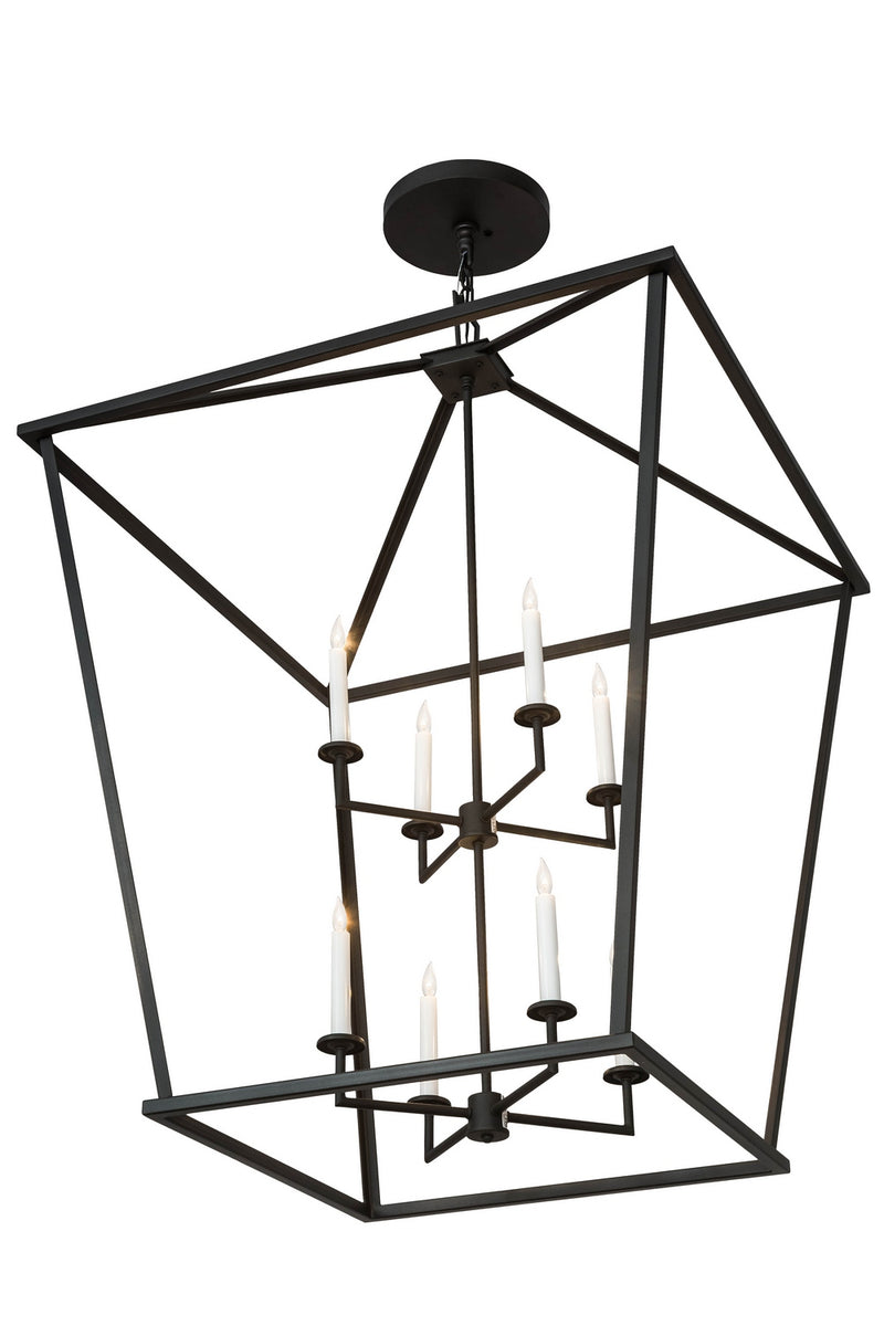 Meyda Tiffany 174584 Eight Light Pendant, Wrought Iron