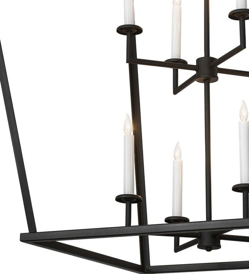 Meyda Tiffany 174584 Eight Light Pendant, Wrought Iron