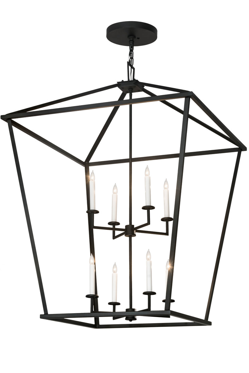 Meyda Tiffany 174584 Eight Light Pendant, Wrought Iron