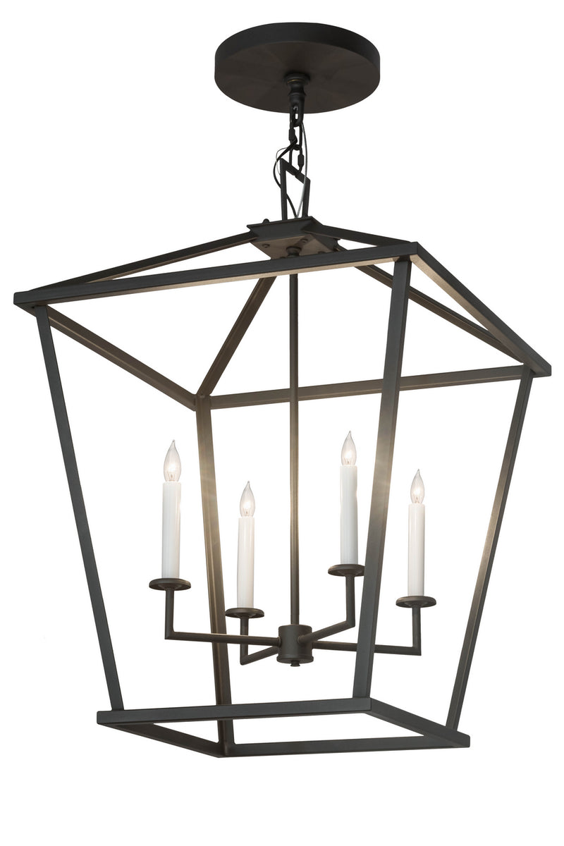 Meyda Tiffany 174585 Four Light Pendant, Wrought Iron