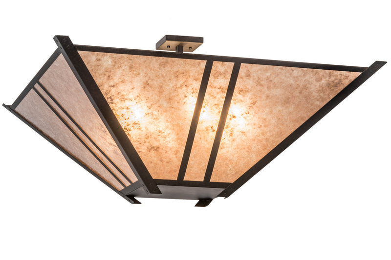 Meyda Tiffany 174704 Six Light Pendant, Chestnut