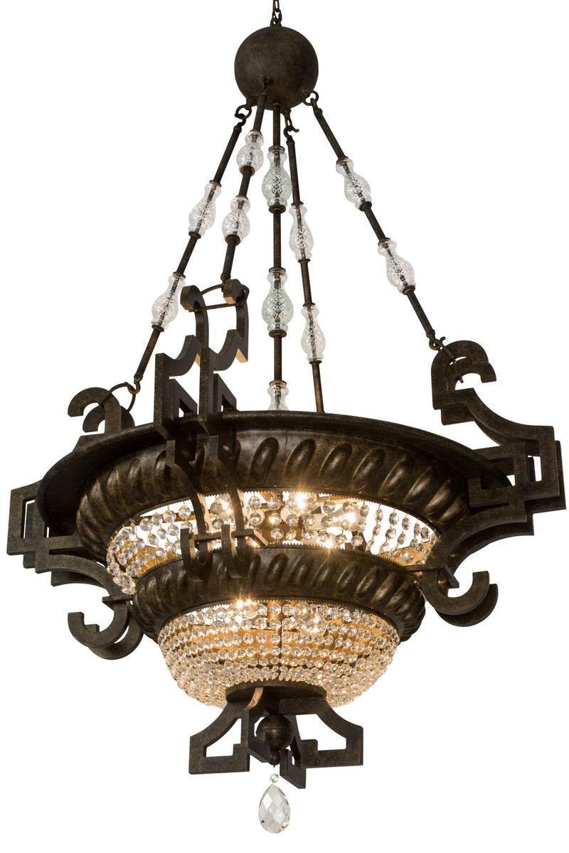Meyda Tiffany 174999 Eight Light Pendant, Mottled Gold
