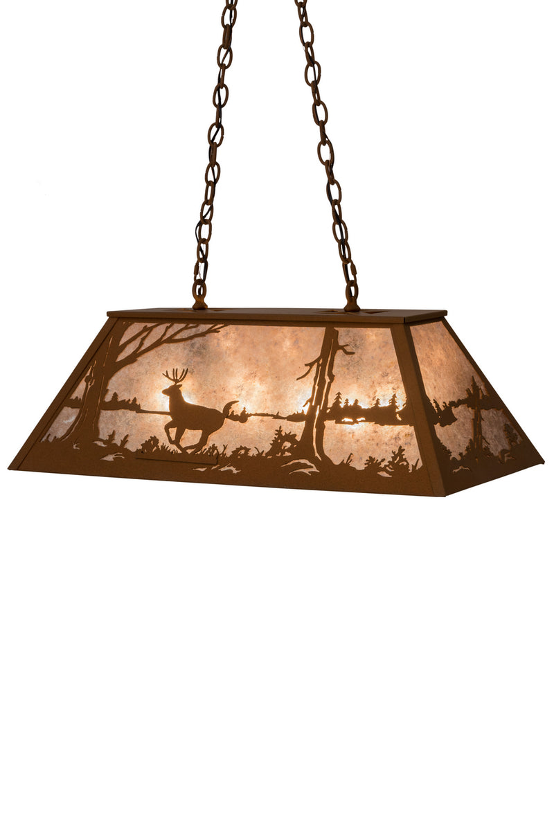 Meyda Tiffany 175683 Six Light Oblong Pendant, Earth