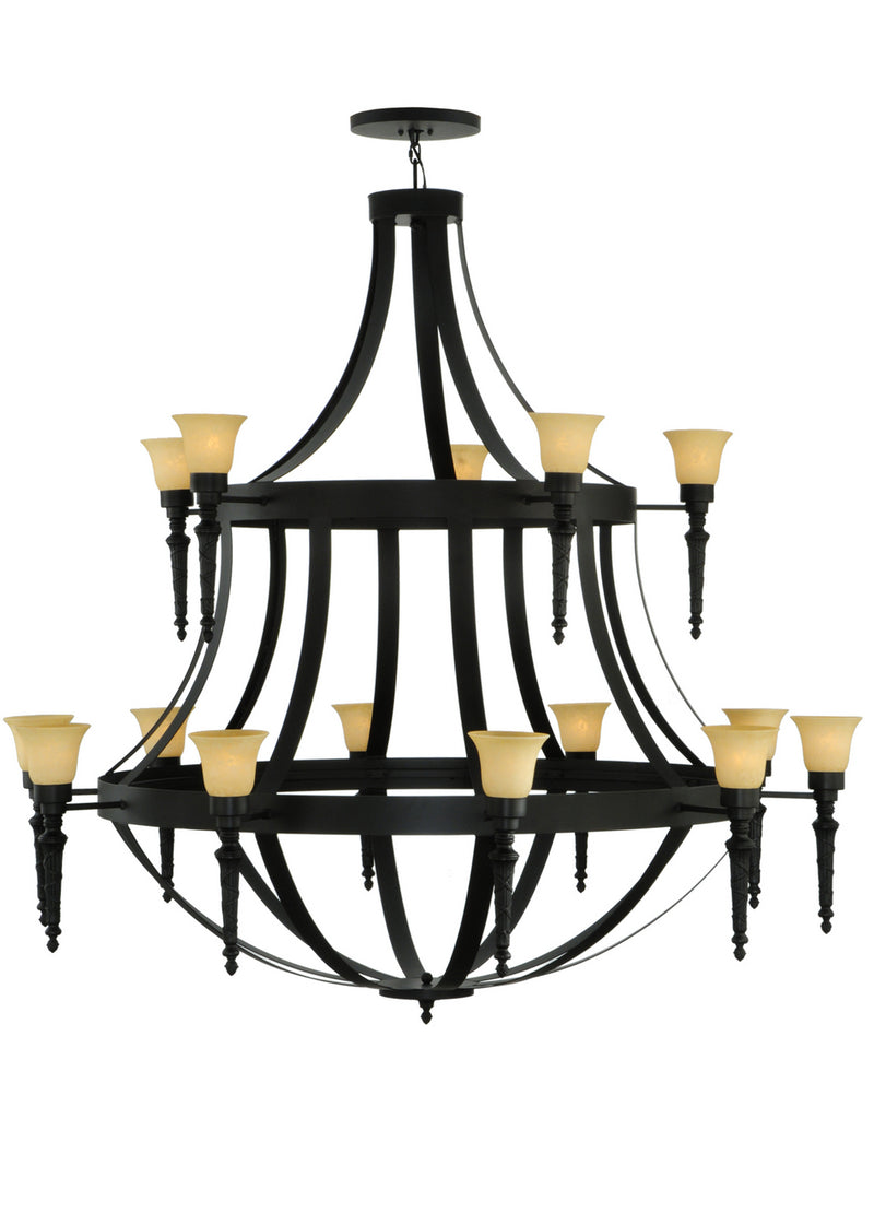Meyda Tiffany 176601 15 Light Chandelier, Blackwash