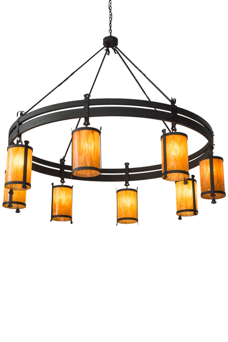 Meyda Tiffany 176848 Eight Light Chandelier, Wrought Iron