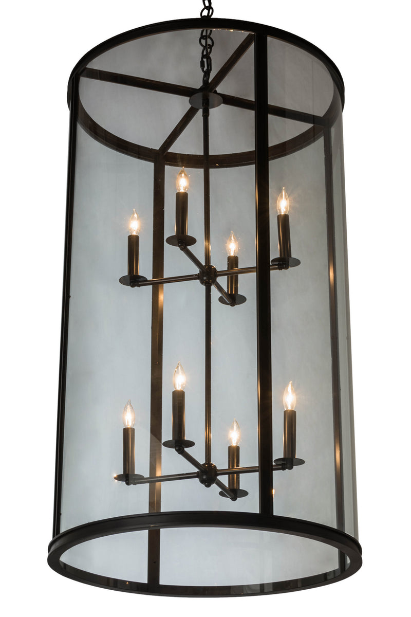 Meyda Tiffany 176918 Eight Light Pendant, Craftsman Brown