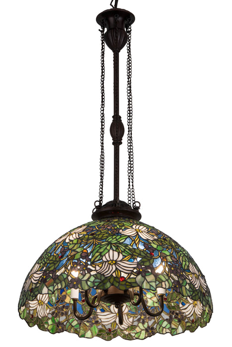 Meyda Tiffany 176967 Four Light Pendant, Mahogany Bronze