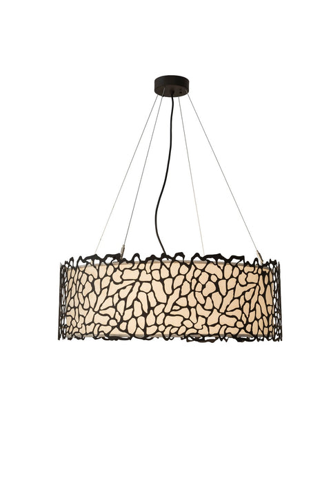 Meyda Tiffany 177232 Four Light Pendant, Oil Rubbed Bronze