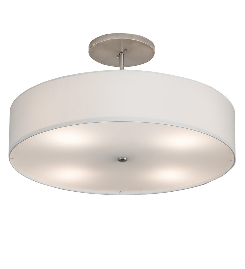 Meyda Tiffany 177632 Four Light Semi-Flushmount, Nickel