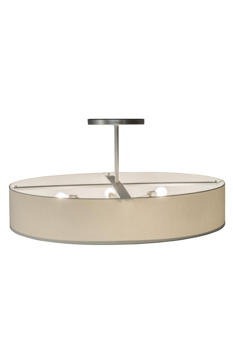 Meyda Tiffany 177633 Six Light Semi-Flushmount, Nickel