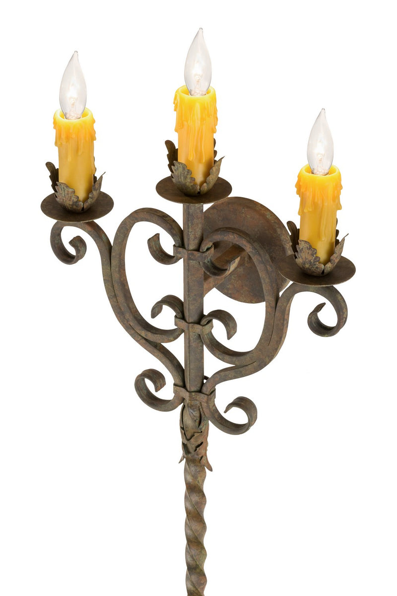 Meyda Tiffany 177813 Three Light Wall Sconce, Organic Rust