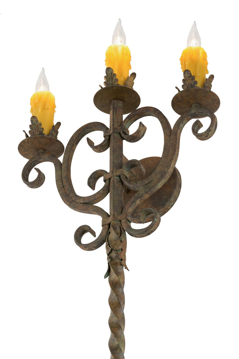 Meyda Tiffany 177813 Three Light Wall Sconce, Organic Rust
