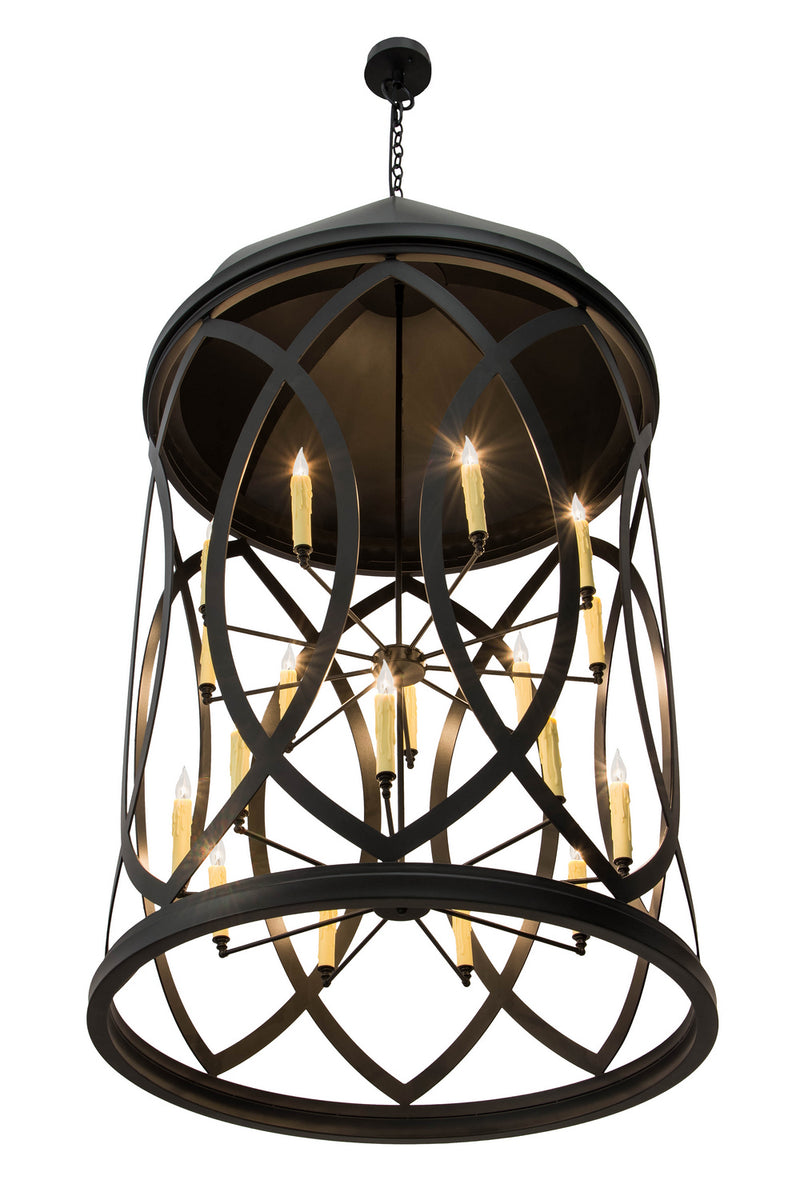 Meyda Tiffany 177850 18 Light Pendant, Textured Black
