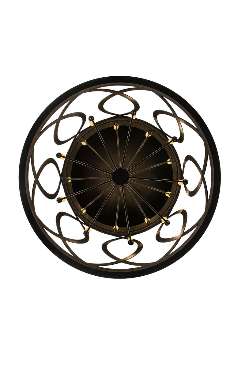 Meyda Tiffany 177850 18 Light Pendant, Textured Black