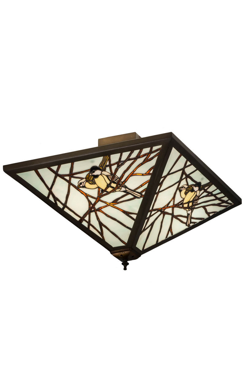 Meyda Tiffany 178518 Four Light Flushmount, Antique Copper