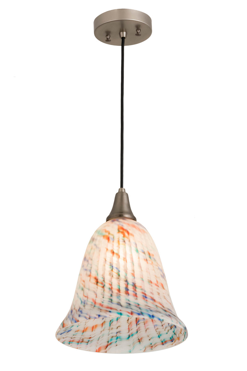 Meyda Tiffany 178633 One Light Pendant, Brushed Nickel
