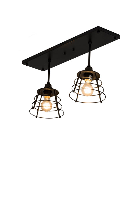Meyda Tiffany 178733 Two Light Island Pendant, Solar Black