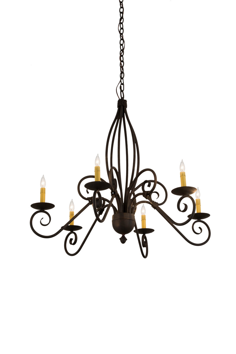 Meyda Tiffany 178785 Six Light Chandelier, Cajun Spice