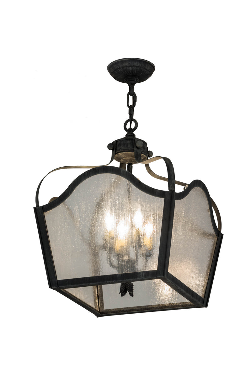 Meyda Tiffany 178791 Four Light Pendant, Antique Iron Gate