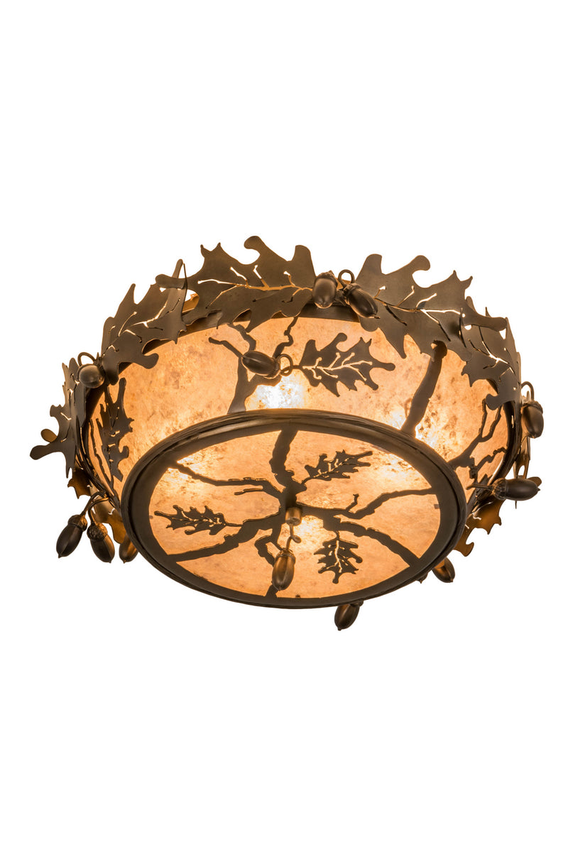 Meyda Tiffany 178827 Four Light Flushmount, Antique Copper