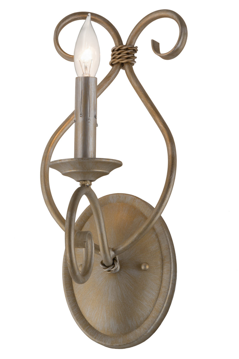 Meyda Tiffany 179142 One Light Wall Sconce, Antique Silver