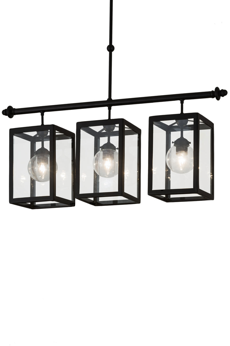 Meyda Tiffany 179150 Three Light Island Pendant, Textured Black