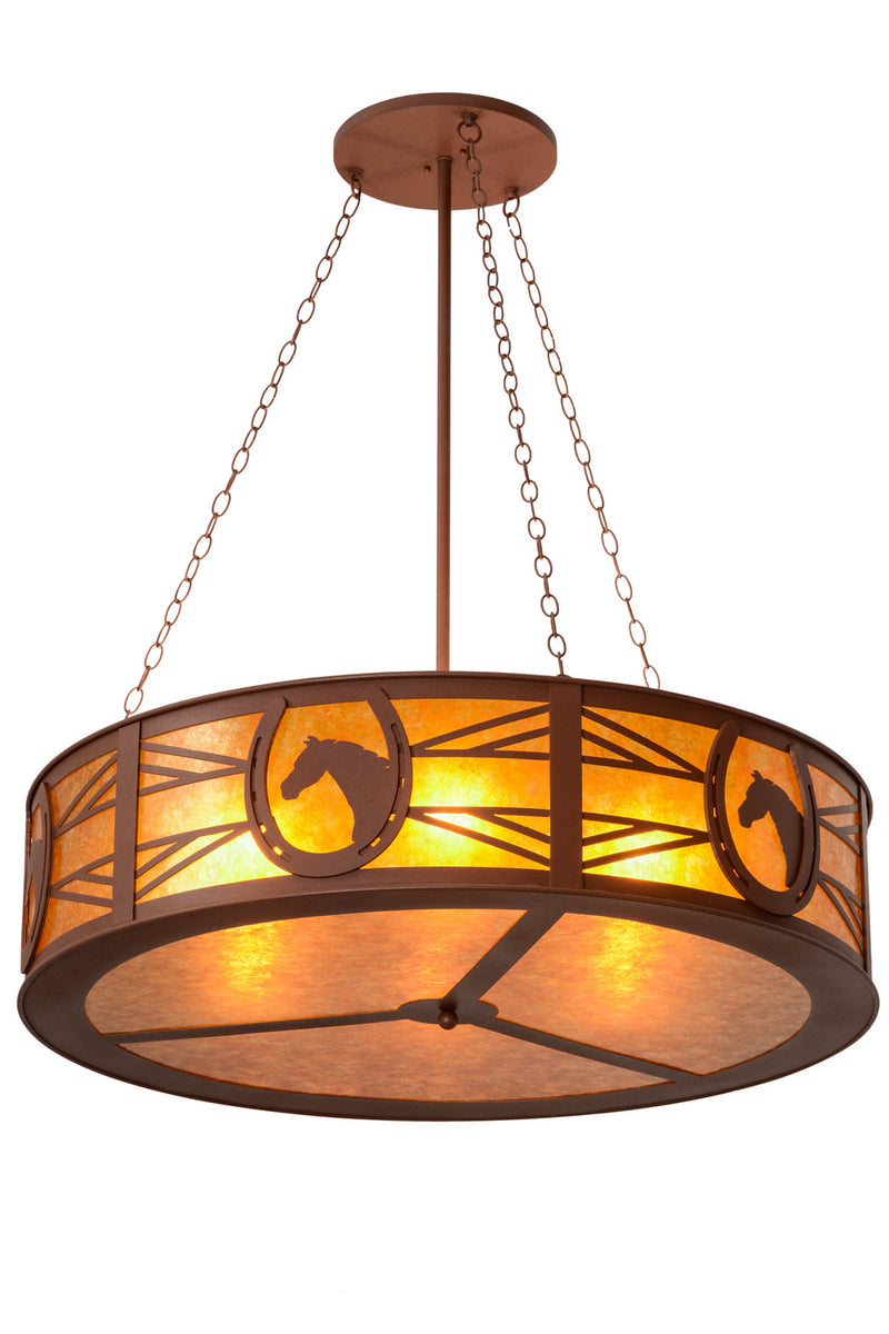 Meyda Tiffany 179477 Six Light Pendant, Rust