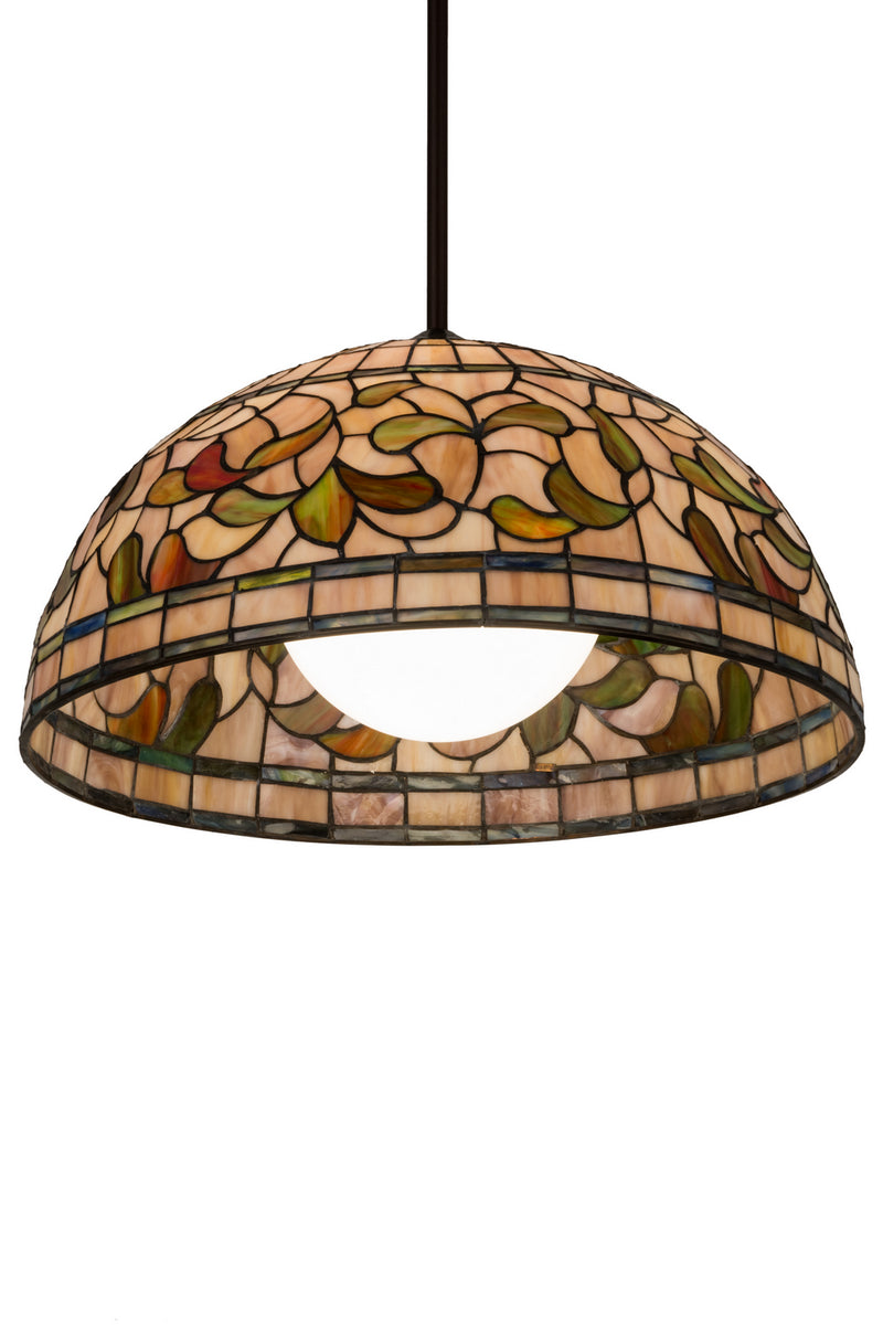 Meyda Tiffany 179681 One Light Pendant, Mahogany Bronze