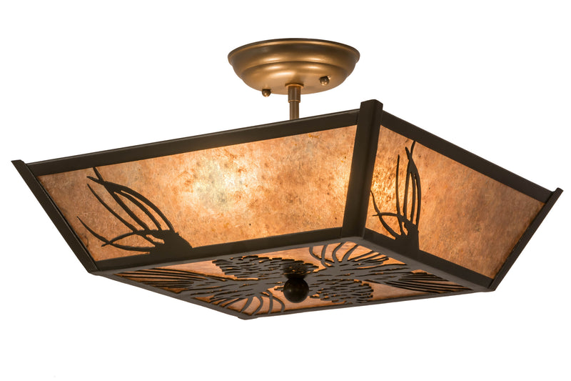 Meyda Tiffany 179771 Three Light Flushmount, Timeless Bronze